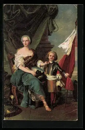 AK Mademoiselle de Lambese und der junge Fraf von Brienne