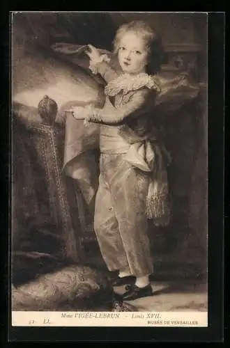 Künstler-AK Versailles, Musée de Versailles, Louis XVII. von Frankreich