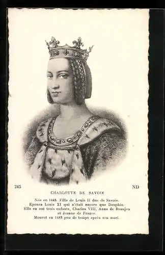 AK Charlotte de Savoie, 1445-1483