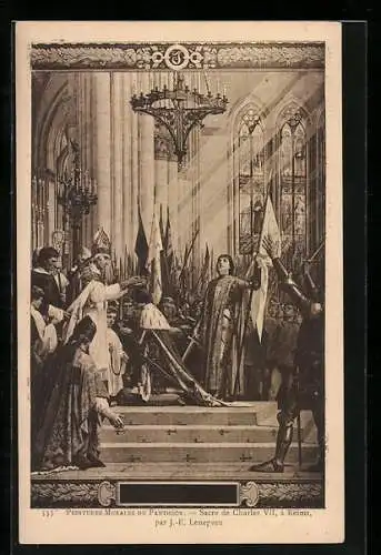 Künstler-AK Reims, Sacre de Charles VII. von Frankreich