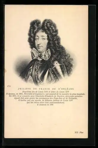 AK Philippe de France ou d`Orléans