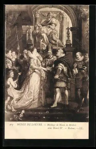 Künstler-AK Musée du Louvre, Mariage de Marie de Médicis avec Henri IV von Frankreich