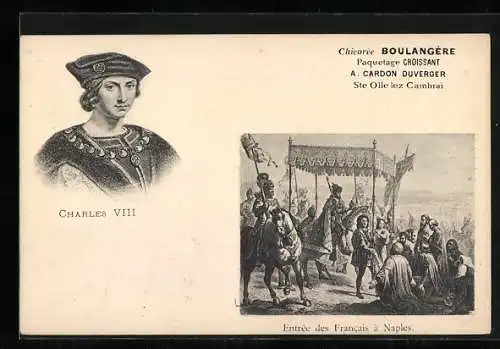 AK Charles VIII von Frankreich, Entree des Francais a Naples