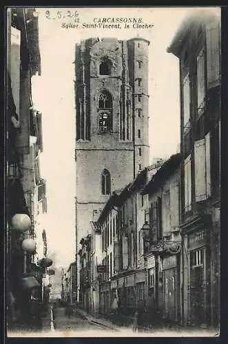 AK Carcassonne, Eglise Saint-Vincent, Le Clocher