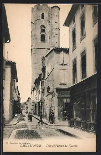 AK Carcassonne, Tour de l`Eglise St-Vincent