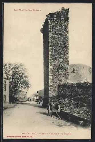 AK Saissac, Les Vieilles Tours, an der Turmruine