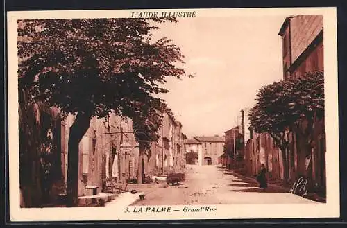 AK La Palme /Aude, Grand`Rue, Strassenpartie