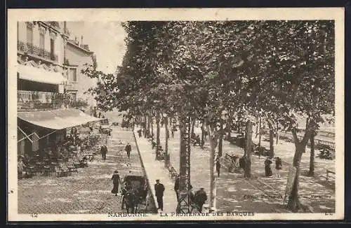 AK Narbonne, La Promenade des Barques