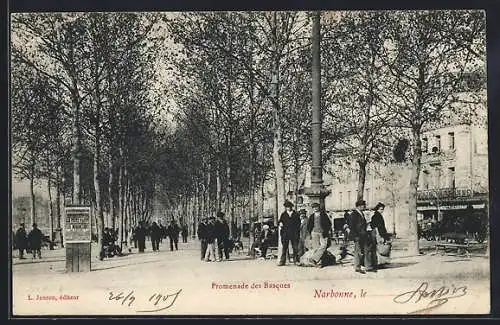 AK Narbonne, Promenade des Basques