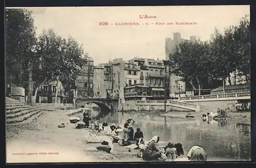 AK Narbonne /Aude, Pont des Marchands