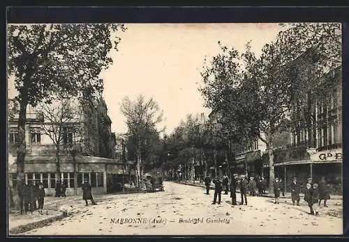 AK Narbonne /Aude, Boulevard Gambetta