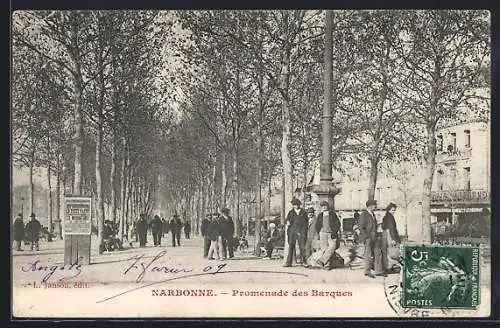 AK Narbonne, Promenade des Barques