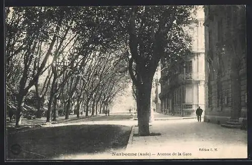 AK Narbonne /Aude, Avenue de la Gare