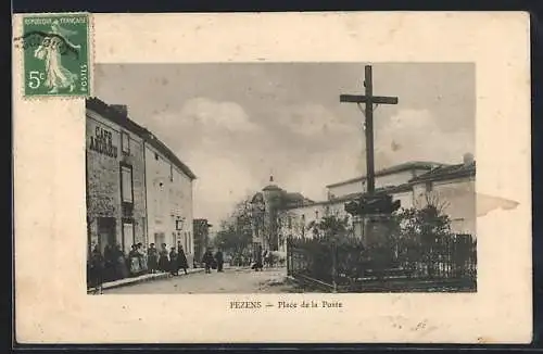 AK Pezens, Place de la Poste