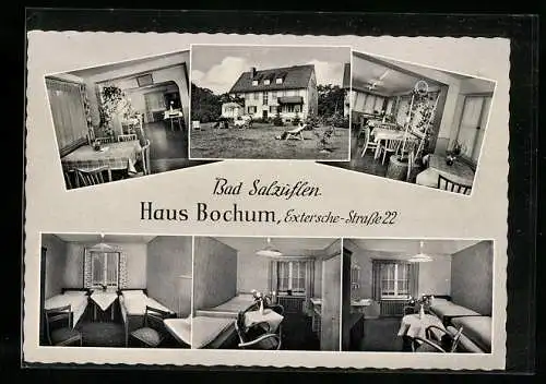 AK Bad Salzuflen, Hotel Haus Bochum, Extersche-Strasse 22, Innenansichten