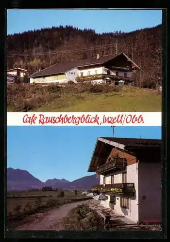 AK Inzell /Obb., Cafe-Restaurant-Pension Rauschbergblick, Seitenansicht