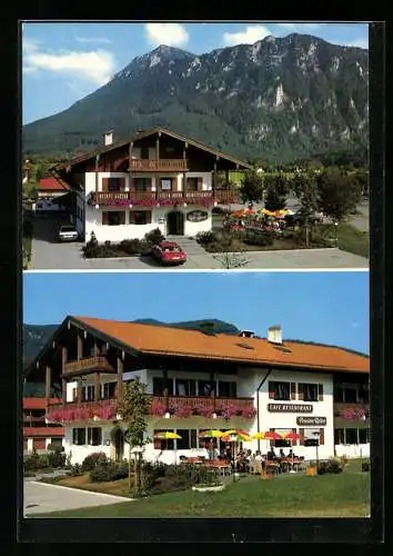 AK Inzell /Obb., Cafe-Hotel-Restaurant Reiter, Lärchenstrasse 2, Seitenansicht