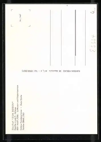 AK Inzell /Obb., Gasthof Zum Boden, Bes. J. und T. Holzner, Aussen- und Innenansicht