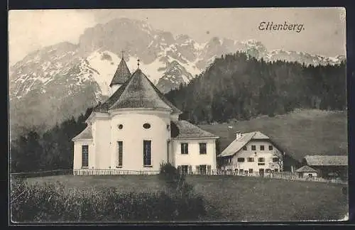 AK Ettenberg, Kirche gegen Untersberg