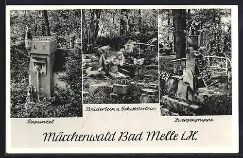 AK Bad Melle i. H., Märchenwald mit Figuren