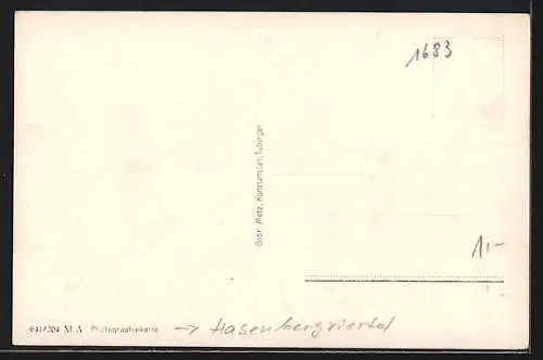 AK Stuttgart, Hasenbergviertel mit Strassenpartien