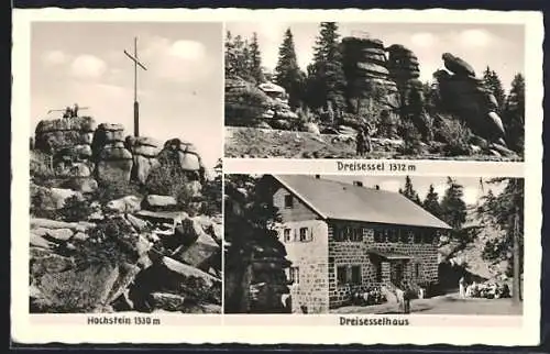 AK Neureichenau, Dreisesselhaus, Hochstein und Dreisessel