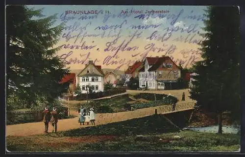 AK Braunlage i. H., Am Hotel Jermerstein