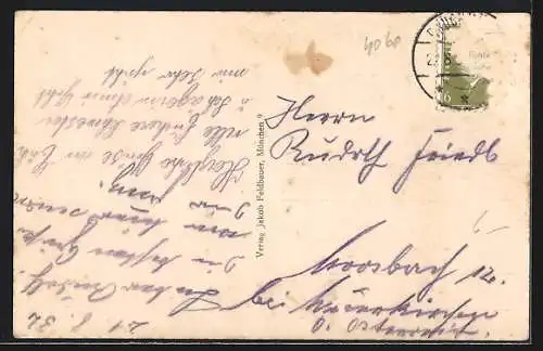 AK Bruckmühl /Obb., Teilansicht mit Kirche