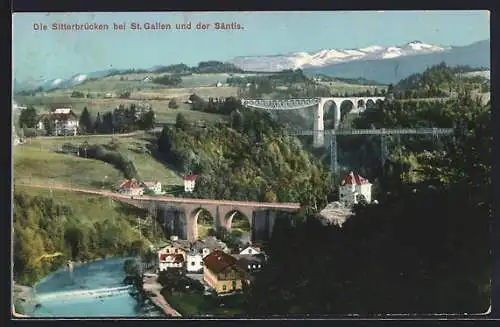 AK St. Gallen, Die Sitterbrücke und der Säntis