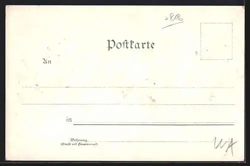 Lithographie Tegernsee, Frau in Tracht mit Zither, Schloss, Gesamtansicht