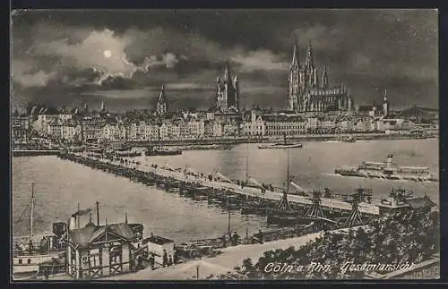 AK Cöln a. Rhein, Gesamtansicht aus der Vogelschau