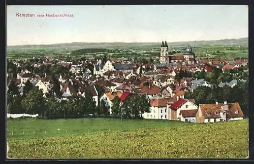 AK Kempten / Allgäu, Blick vom Haubenschloss