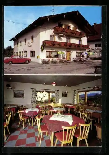 AK Holzhausen /Chiemgau, Gasthaus-Pension Alpenblick, Innenansicht