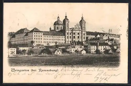 AK Weingarten / Württ., Blick zum Kloster