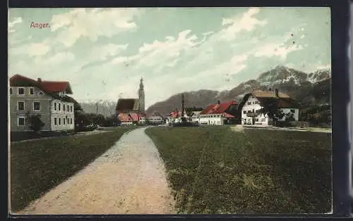 AK Anger / Obb., Blick zum Ort mit Kirche