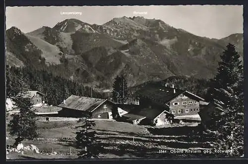 AK Neuhaus / Schliersee, Gasthaus Obere Firstalm gegen Rotwand u. Lempersberg