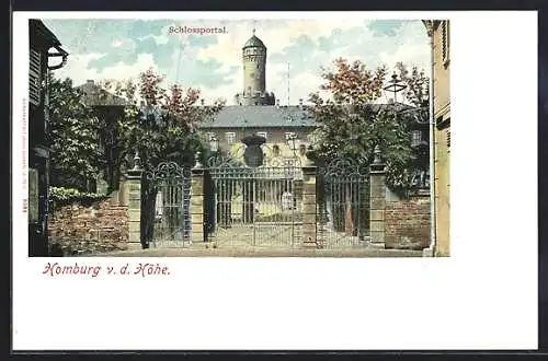 AK Homburg / Höhe, Impression des Schlossportals, um 1900