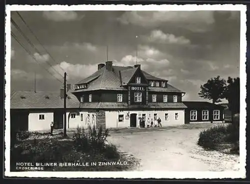 AK Zinnwald /Erzgebirge, Hotel Biliner Bierhalle