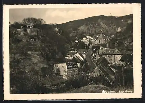 AK Graupen, Ortsansicht von der Rosenburg