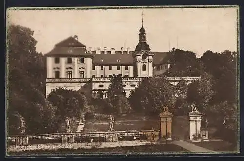 AK Liebeschitz b. Auscha, Blick auf das Schloss