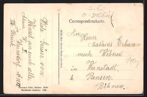 AK Warnsdorf, Burgsbergwarte und Gesamtansicht