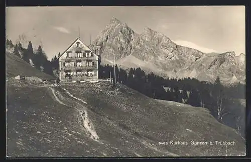 AK Sargans, Gonzen, Kurhaus mit Bergpanorama