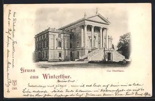 AK Winterthur, Blick auf das Stadthaus