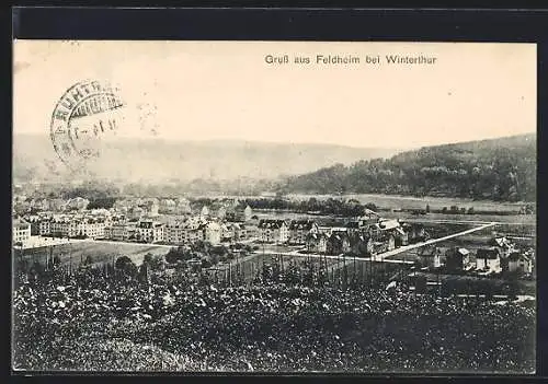 AK Winterthur, Veldheim von Weinberg aus