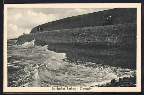 AK Borkum, Nordseebad, Sturmecke