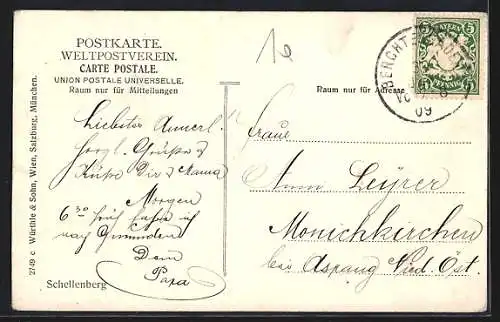 AK Schellenberg / Obb., Blick zur Kirche