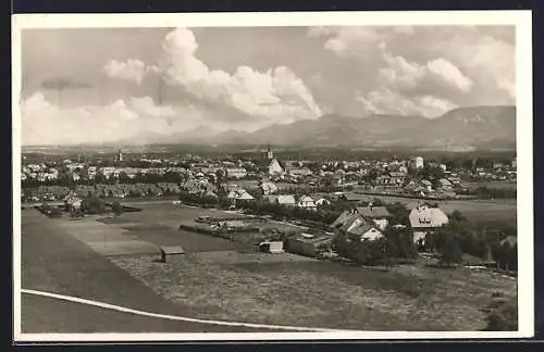 AK Rosenheim / Obb., Teilansicht mit Kampenwand und Hochgern