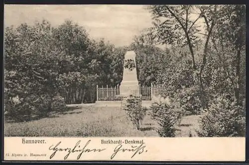 AK Hannover, Das Burkhardt-Denkmal