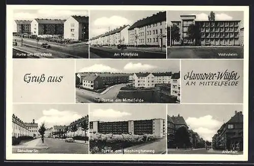 AK Hannover-Wülfel, Am Mittelfelde: Wohnheim, Gleiwitzer Strasse, Washingtonweg