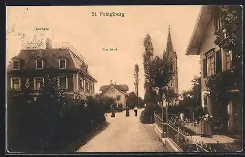 AK St. Pelagiberg, Kurhaus und Pfarrhaus